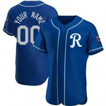 Kansas City Royals Blue Customized Stitched MLB Jersey